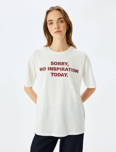 Resim Koton Kadın Kısa Kol T-shirt 5SAL10373IK