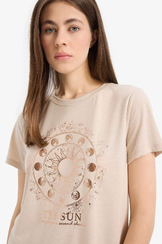 Resim Defacto Kadın T-shirt E5146AX/BG115