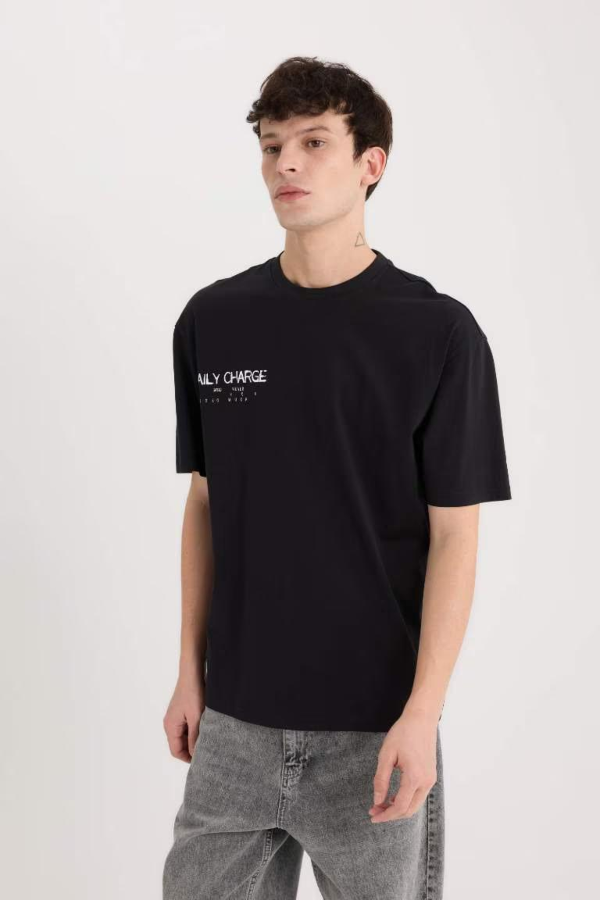 Resim Defacto Erkek  T-shirt D5583AXBK81