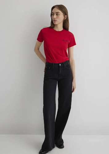 Resim Mavi Semi Slim Kadın  T-shirt M1612962-82054