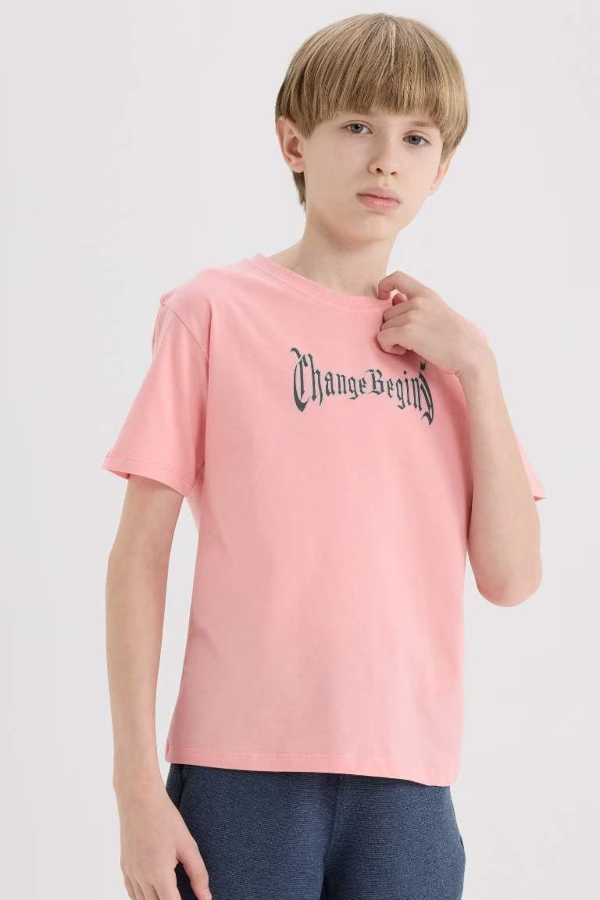 Resim Defacto Erkek Çocuk T-shirt E0101A8/PN185