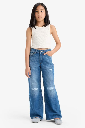 Resim Defacto Kız Çocuk  Jean Pantolon E5882A8/NM28