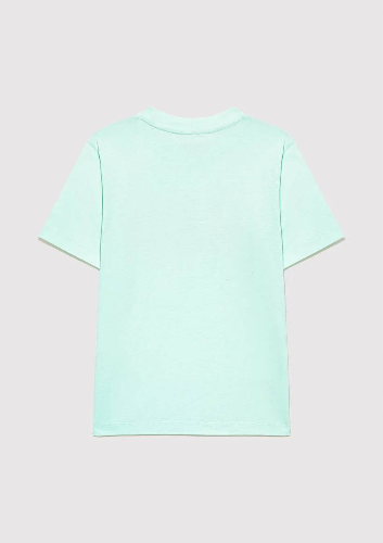 Resim Mavi Logo Tişört Açık Turkuaz Kız Çocuk T-Shirt M7610109-71643