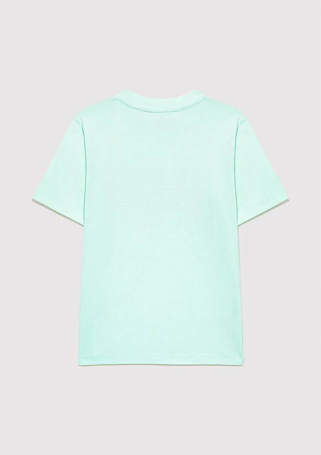 Resim Mavi Logo Tişört Açık Turkuaz Kız Çocuk T-Shirt M7610109-71643