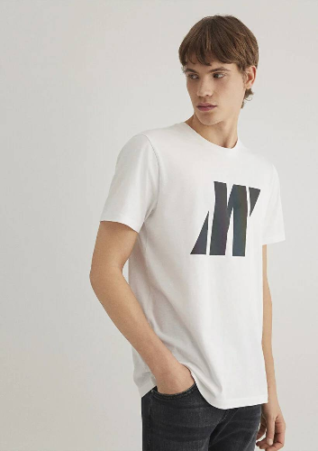Resim Mavi Slim Erkek  T-shirt M066255-30701