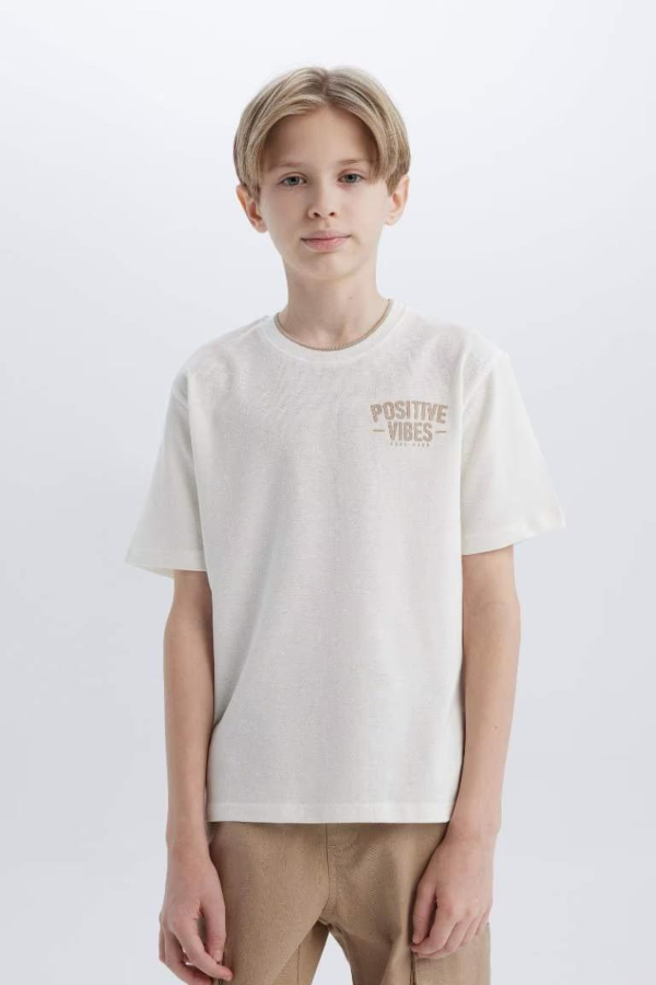 Resim Defacto Erkek Çocuk Kısa Kol T-shirt D9296A8WT32