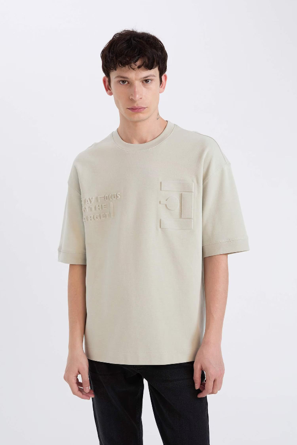 Resim Defacto Erkek  T-shirt D5557AXKH494
