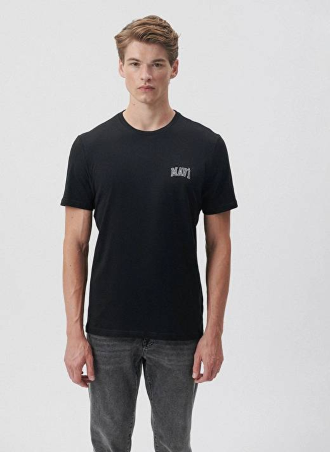 Resim Mavi Logo Erkek T-shirt M0611714-900