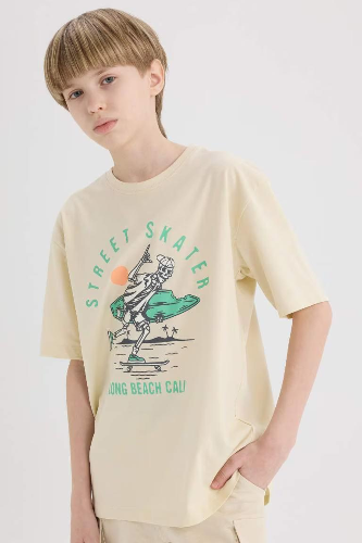Resim Defacto Erkek Çocuk Kısa Kol T-shirt E0169A8/BG354