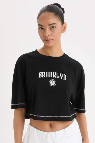 Resim Defacto Kadın Kısa Kol T-shirt B9953AXBK81
