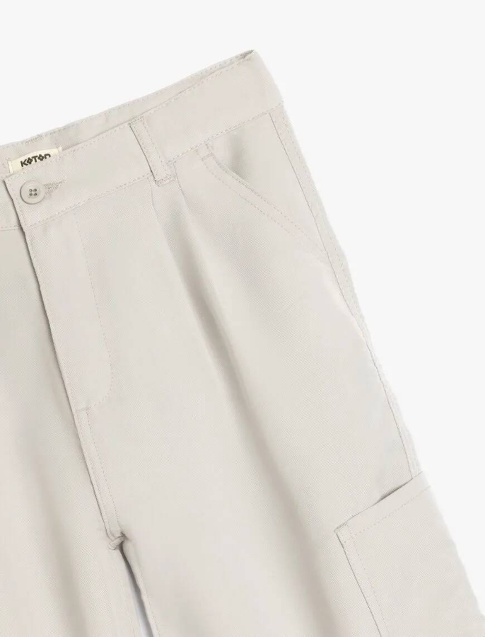 Resim Koton Kız Çocuk Kanvas Pantolon 5SKG40104AW