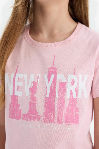 Resim Defacto Kız Çocuk Kısa Kol T-shirt E0349A8/PN47