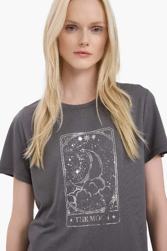 Resim Defacto Kadın T-shirt E5145AX/GR47