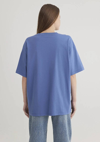 Resim Mavi Baskılı Kadın T-shirt M1600843-70662