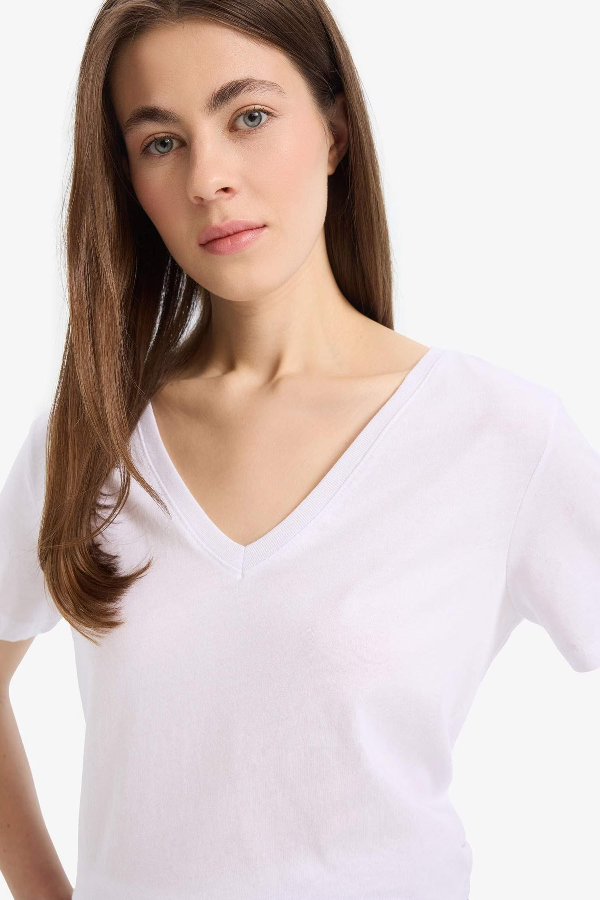 Resim Defacto Kadın Kısa Kol T-shirt W9578AZWT34