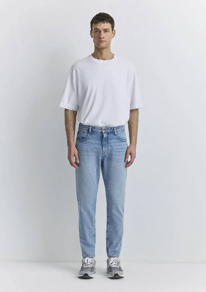 Resim Mavi Tapered Erkek  Jean Pantolon M0081089773