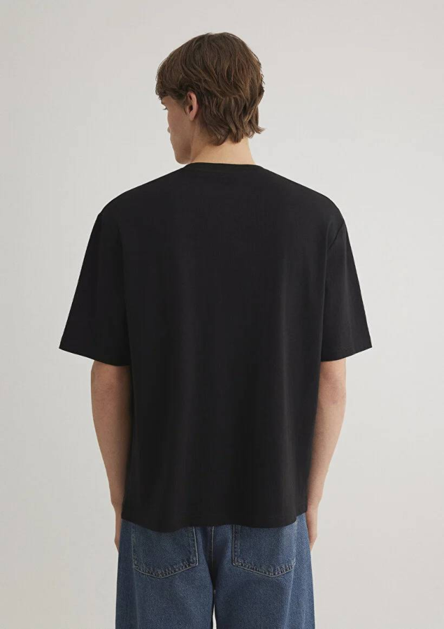 Resim Mavi Baskılı Erkek T-Shirt M0612524-900