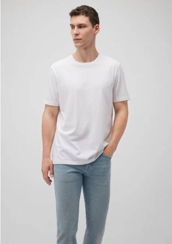 Resim Mavi Kısa Kol Erkek T-Shirt M066483-620