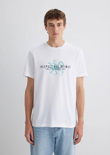 Resim Mavi Regular Erkek  T-shirt M0612673-620