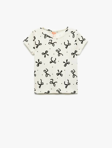 Resim Koton Kız Bebek Kısa Kol T-shirt 5SMG10104AK