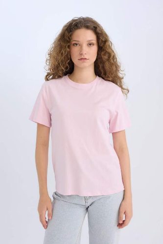 Resim Defacto Kadın Kısa Kol T-shirt D9592AX/PN633