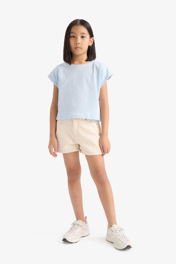 Resim Defacto Kız Çocuk Kısa Kol T-shirt C4511A8BE343