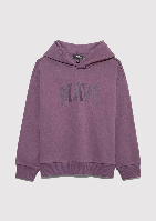 Resim Mavi Logo Baskılı Kapşonlu Erkek Çocuk Sweat M6S10143-70656