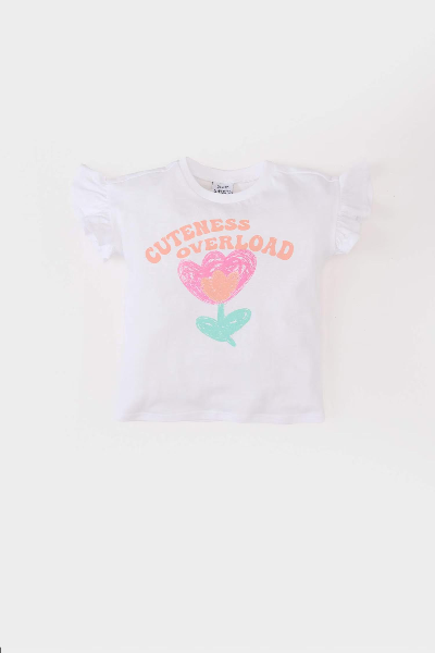 Resim Defacto Kız Bebek Kısa Kol T-shirt E0682A5/WT34