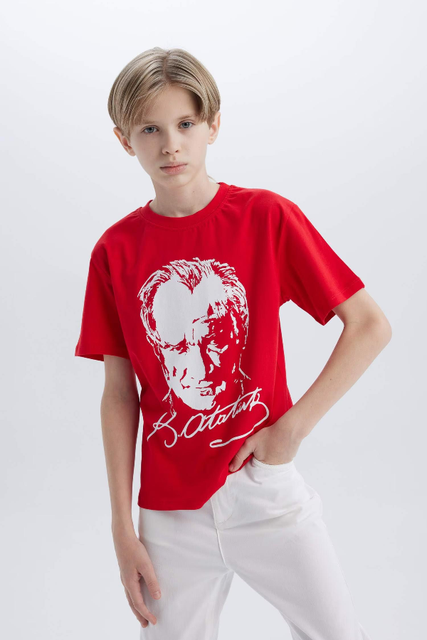 Resim Defacto Erkek Çocuk Kısa Kol T-shirt B6938A8RD282