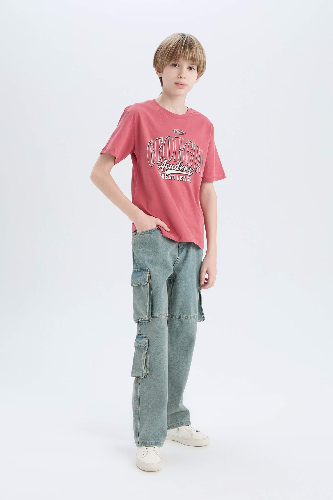 Resim Defacto Erkek Çocuk Kısa Kol T-shirt D9262A8BR268