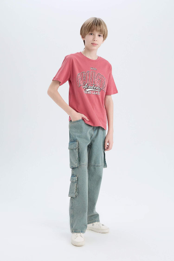 Resim Defacto Erkek Çocuk Kısa Kol T-shirt D9262A8BR268