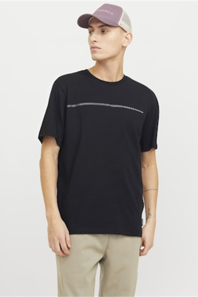 Resim Jack & Jones Jcofusıon Full Brandıng Tee Ss Crew Noos Erkek T-shirt 12273120