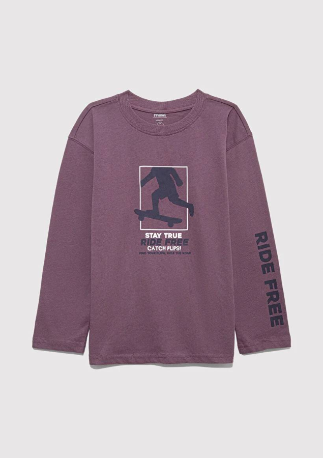 Resim Mavi Stay True Baskılı Uk Erkek Çocuk T-shirt M6610366-70656