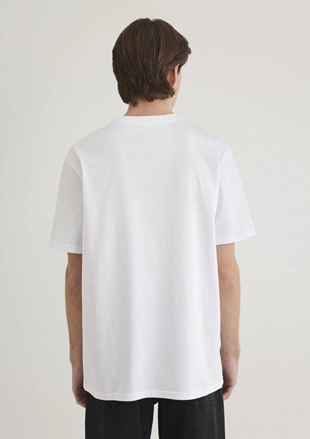 Resim Mavi Logo Tişört Beyaz Erkek T-Shirt M0611807-620