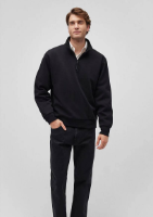 Resim Mavi Yarım Fermuarlı  Loose Erkek Sweat M0S10278-900