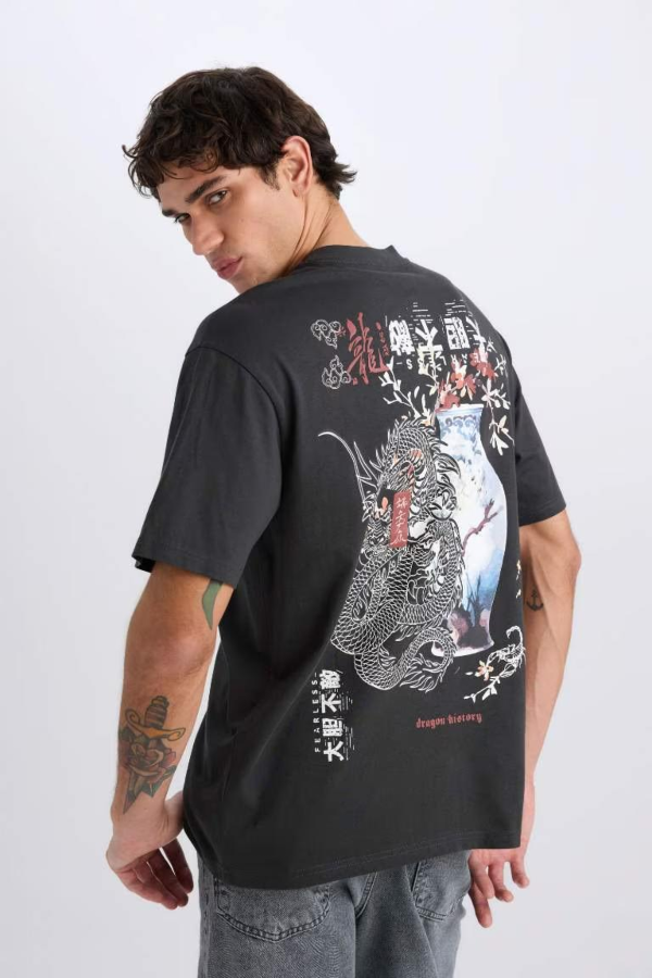 Resim Defacto Erkek  T-shirt E0908AXAR221