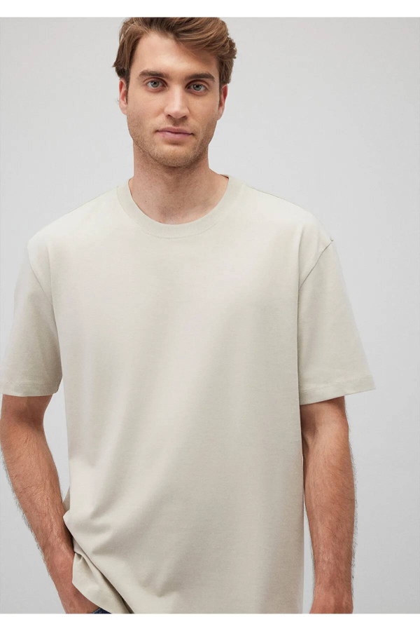 Resim Mavi Kısa Kol Erkek T-Shirt M066249-70144