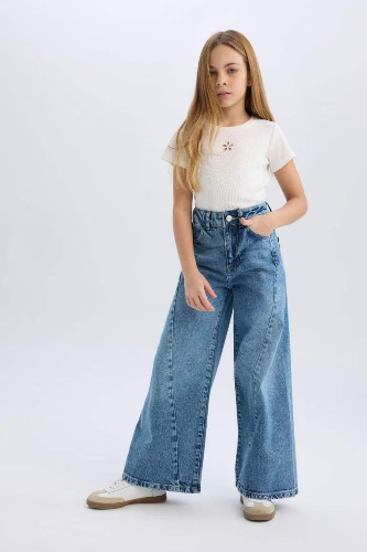 Resim Defacto Kız Çocuk  Jean Pantolon D9697A8NM28