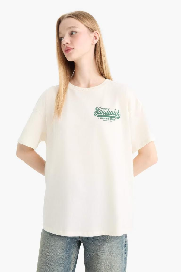 Resim Defacto Kadın T-shirt F2645AX/ER103