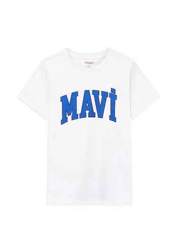 Resim Mavi Logo Baskılı Erkek Çocuk T-Shirt M6610030-620