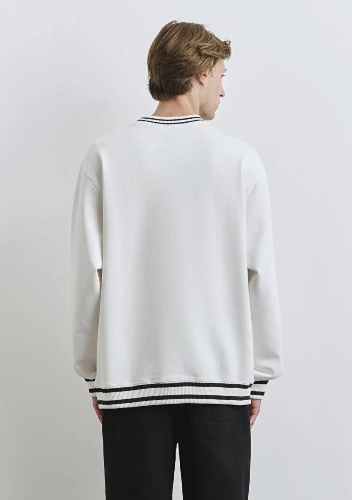 Resim Mavi Bisiklet Yaka Erkek Sweat M0S10378-70057