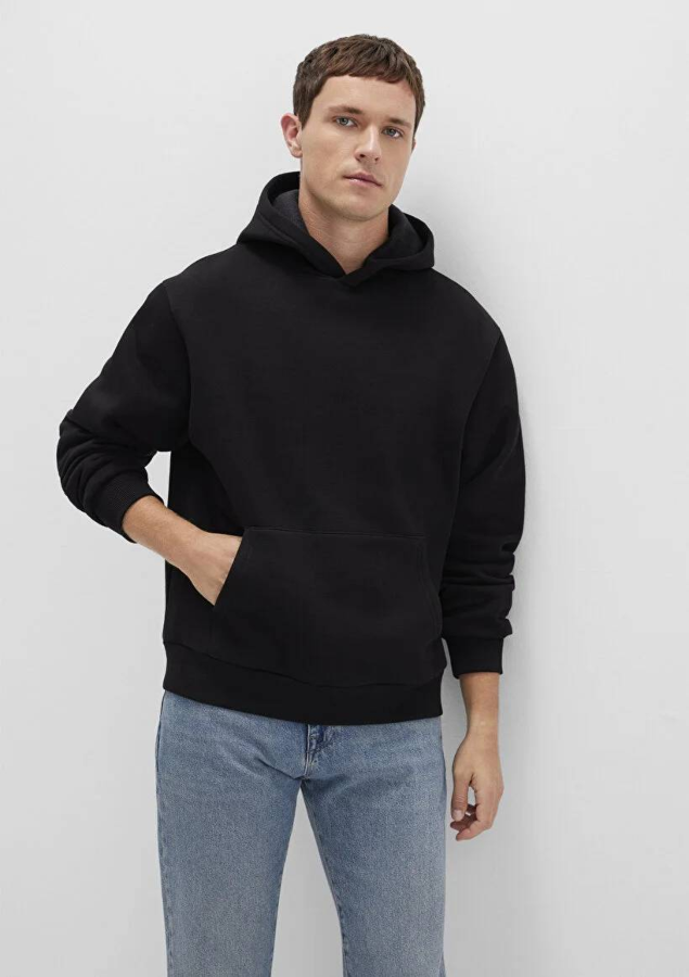 Resim Mavi Kapüşonlu Erkek Sweatshirt M0S10275-900