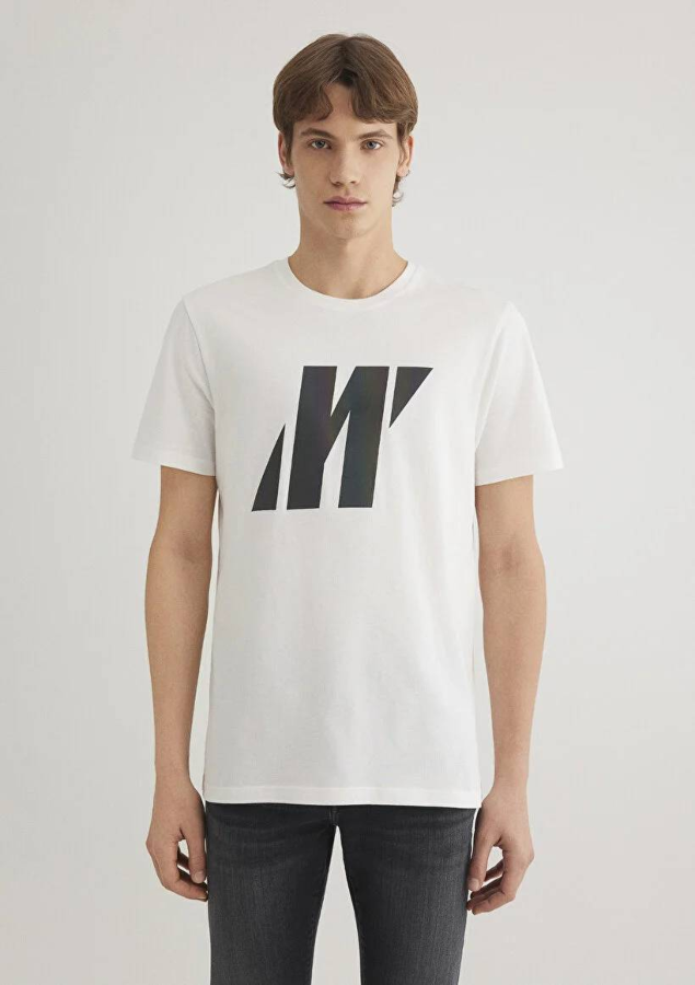 Resim Mavi Slim Erkek  T-shirt M066255-30701