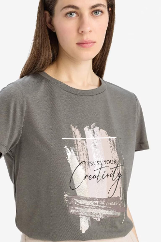 Resim Defacto Kadın T-shirt E5062AX/KH444
