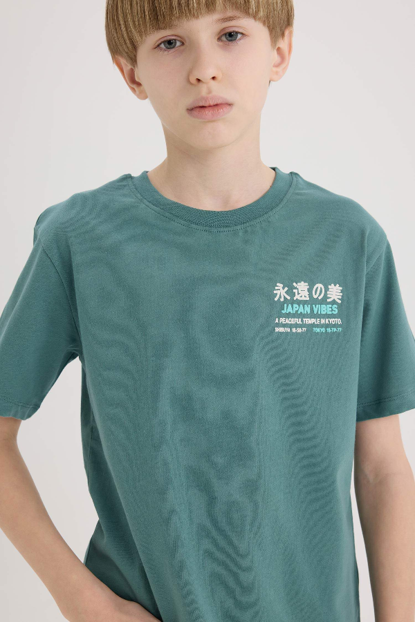 Resim Defacto Erkek Çocuk Kısa Kol T-shirt E5084A8GN1258