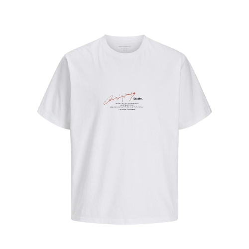 Resim Jack & Jones Jormanchester Scrıpt Tee Ss Crew Neck Erkek T-shirt 12273373