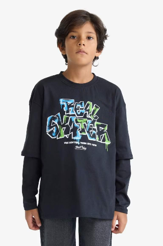 Resim Defacto Erkek Çocuk Uzun Kol Sweat E9585A8/NV86