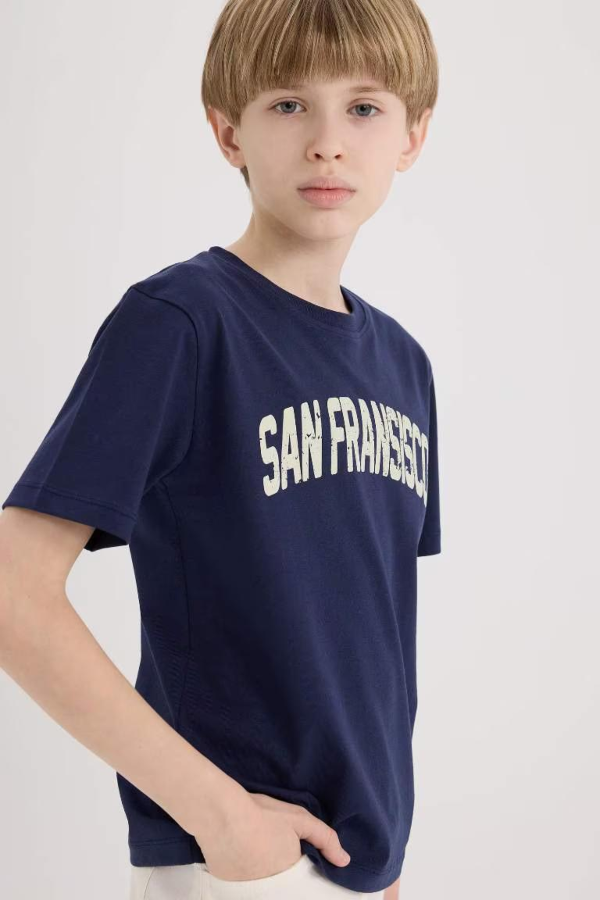 Resim Defacto Erkek Çocuk Kısa Kol T-shirt E0172A8NV31