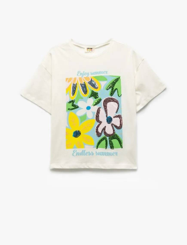 Resim Koton Kız Çocuk T-shirt 5SKG10307AK