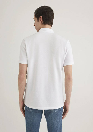 Resim Mavi Half Zıp Polo Erkek T-Shirt M0612525-620
